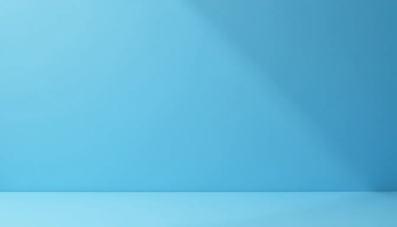 Fundo azul claro com iluminação suave, ideal para fotos de produtos ou backdrop para apresentações.